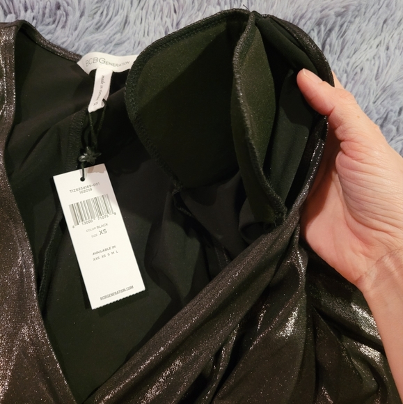 BCBG Metallic Wrap Dress - Picture 7 of 7